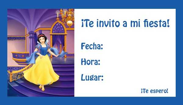 INVITACION BLANCANIEVES