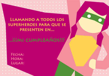 invitacionsuperheroeniña