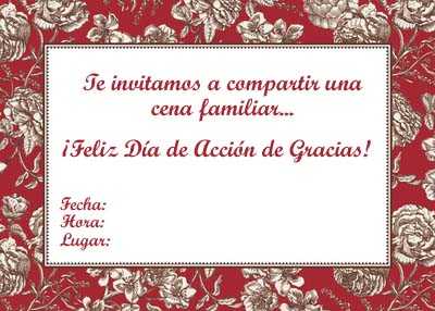 invitacion thanksgiving