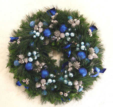 corona de adviento azul corona de adviento azul