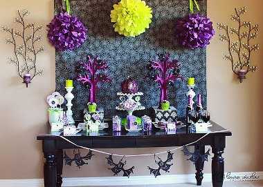 decoracion-halloween-verde-fucsia